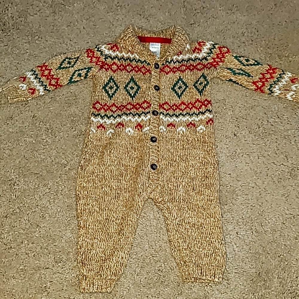 Baby boy Christmas Sweater Onesie 6Months